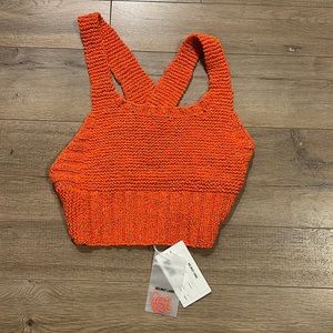 Helmut Lang new with tags, crop tops crochet, open back.